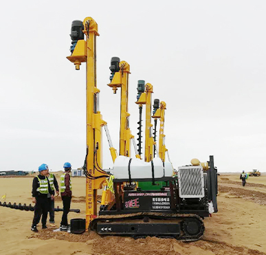 机电式螺旋钻机施工现场